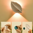 thumbnail image 6 of SSZMDLB under $5 Leaf Shape Bedside Lamp, Motion Sensor Night Light with Remote, Wireless Wall Light for Bedroom, Corridor, Closet, Battery Operation, 6 of 7