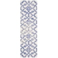 thumbnail image 2 of Safavieh Dip Dye Zowie Distressed Wool Runner Rug, Ivory/Blue, 2'3" x 8', 2 of 8