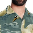 thumbnail image 5 of Swan Men's Casual Short Sleeve Button Down Shirts - Printed Summer Beach Tops for Men and Women, 5 of 6