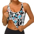 thumbnail image 3 of Picia Panda Cute Hearts Sports Bra for Women,Padded Strappy Sports Bras Medium Support Yoga Bra with Removable Cups,Running Yoga Bra-XX-Large, 3 of 9