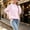 Pink, variant on Pink Long Sleeve Shirts for Women Crew Neck Casual Fall Tops Lightweight Tunic Sweaters Fashion Clothes Loose Fit Christmas Sweaters S