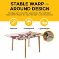thumbnail image 4 of Easter Bunny Table Cloths for 4 Foot Rectangle Tables, Spring Colorful Daisy Flowers Rabbit Vintage Patio Waterproof Elastic Fitted Tablecloths, Washable Rectangular Table Cover for Camping, 4 of 8