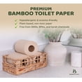 thumbnail image 7 of Bamboo Story Bamboo Toilet Paper Unbleached – 12 Rolls, 3-Ply, 300 Sheets | Hypoallergenic, Chemical Free, Septic Safe, FSC Certified | Non Toxic, Natural Bamboo Tissue, 7 of 7