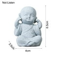 thumbnail image 2 of Little Monk Statue Chinese Style Sculpture Decoration Adorable Buddha For Home, 2 of 8