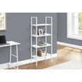 thumbnail image 1 of Monarch Specialties Étagère À Livres, Étagère, 4 Niveaux, 48"h, Bureau, Chambre À Coucher, Métal, Stratifié, Blanc, Contemporain, Moderne, 1 of 9