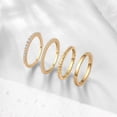 thumbnail image 5 of Ydou 4PCS 18K Gold Plated Rings for Women, Non Tarnish Fashion CZ Thumb Pinky Stackable Ring Set, Christmas Jewelry Gifts Teen Mom Girlfriend Stocking Stuffers Size 6/7/8/9/10, 5 of 7