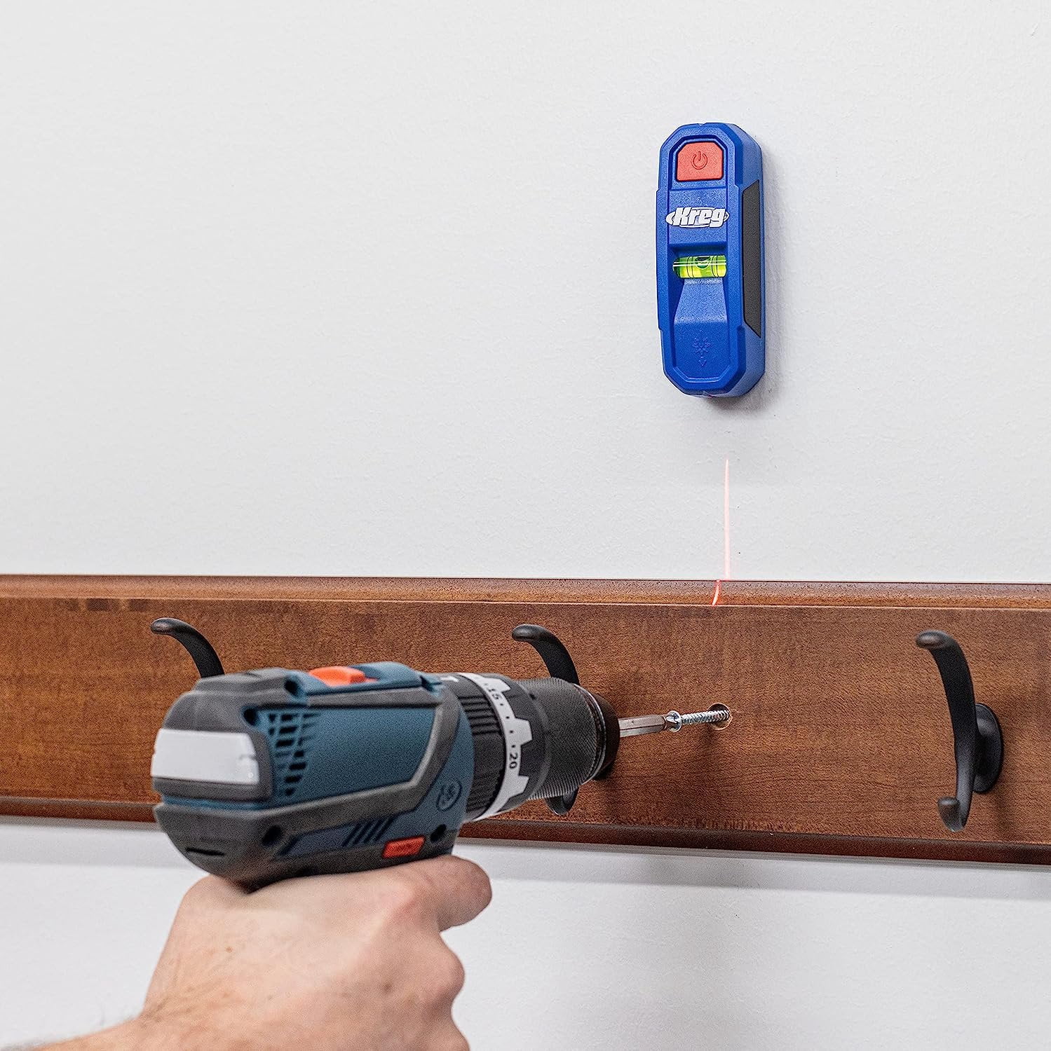 Kreg KMM1000LZ - Kreg Magnetic Stud Finder with Laser-Mark - Woodworking Tool - Stud Finder & Wall Scanner - Magnetic Stud Finder Tool - with Precise Stud Magnet