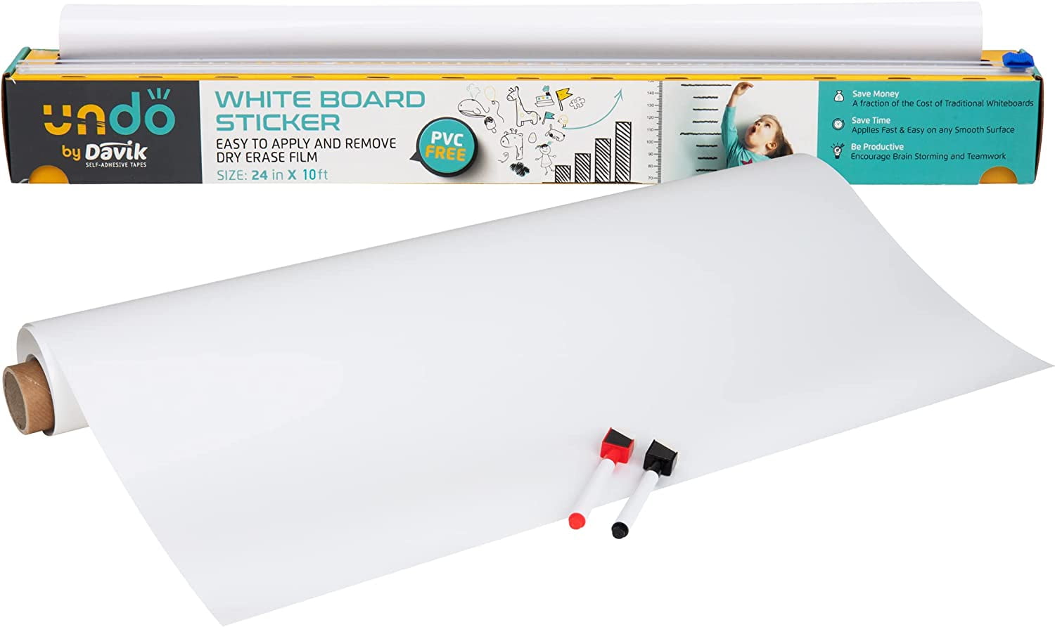 Dry Erase Roll-Self Adhesive - 5' x 6' – Whiteboard In A Box