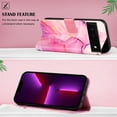 thumbnail image 3 of Feishell Fit for Google Pixel 7 Pro Wallet Case with Wrist Strap,Stylish Marble Pattern Premium PU Leather Folio Flip Credit Card Slots Kickstand Shockproof Protective Phone Cover,A, 3 of 6