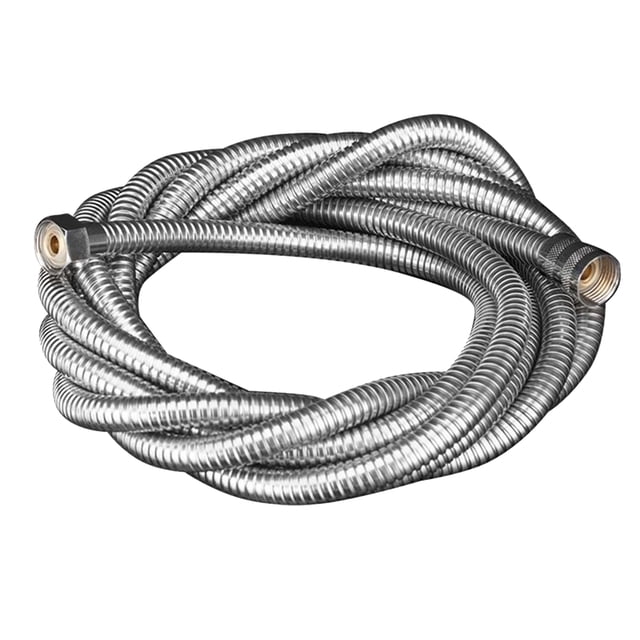 Manguera de ducha G1 / 2 Tubo de acero inoxidable Manguera de ducha flexible extralarga Manguera de Tomshoo 250cm