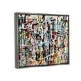 thumbnail image 3 of Stupell Industries Abstract Paint Splatter Composition Abstract Painting Gray Floater Framed Art Print Wall Art, 31 x 25, 3 of 9