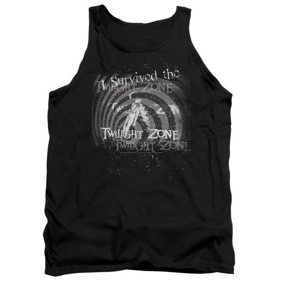 Twilight Zone I Survived Adult Tank Top Black