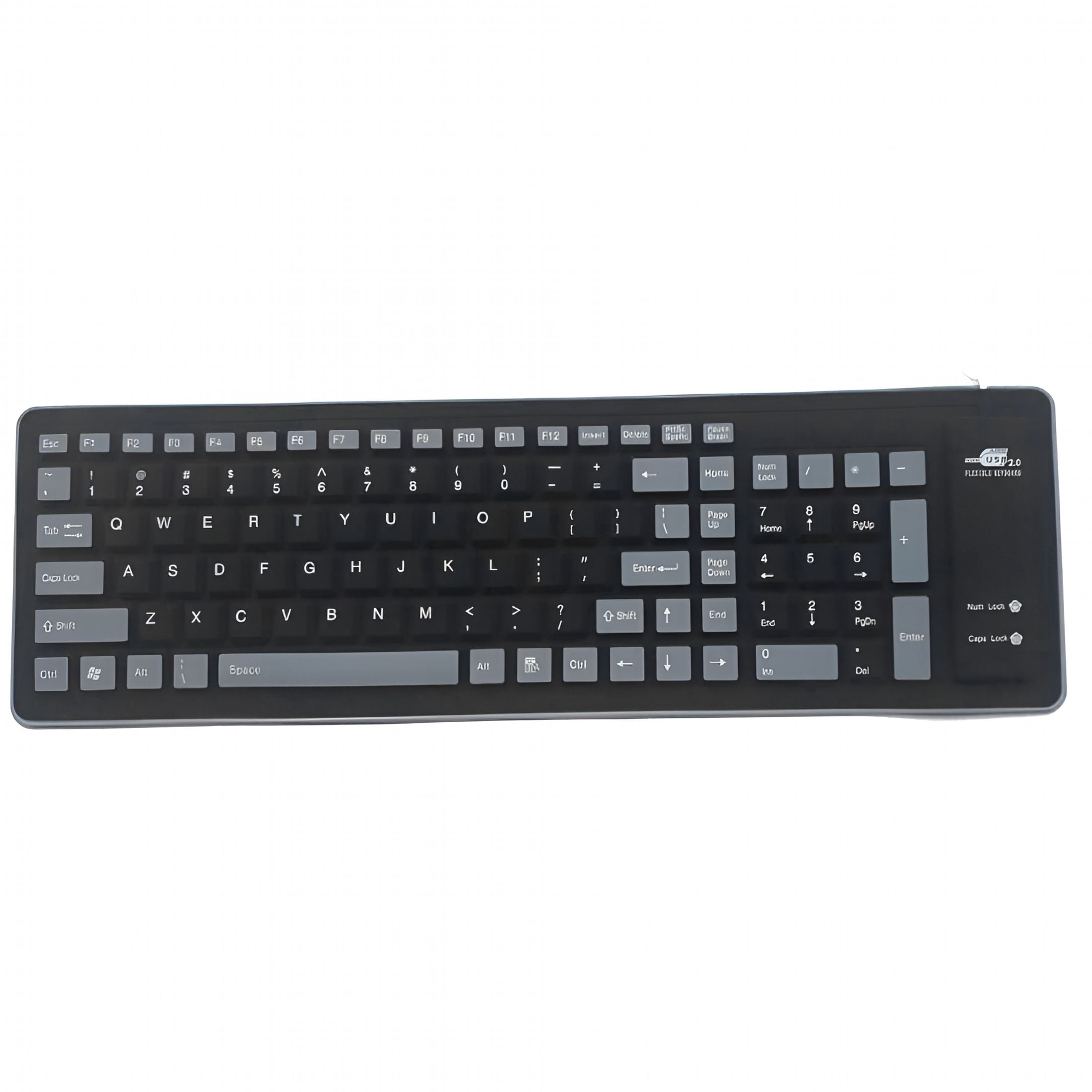 GJX 103 Keys Foldable Waterproof Dustproof Soft Silicone Gaming Wired Keyboard for Laptop/Computer