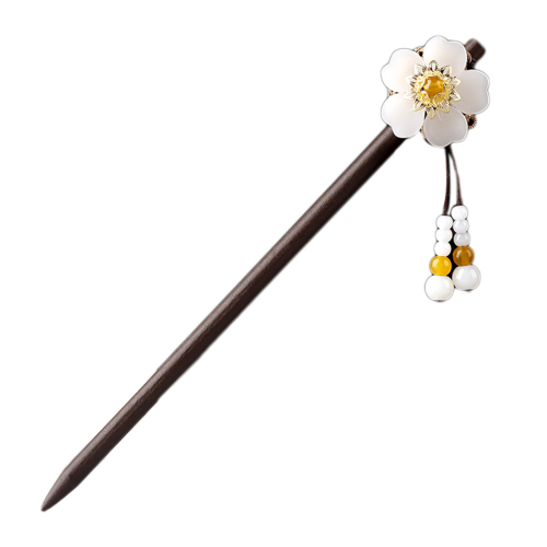 HINZIC 4 Pcs Chinese Japanese Style Hair Sticks Vintage Chinese Chopsticks  for Hair Wooden Hair Sticks for Buns Flower Hair Chopsticks Tassel Hair Pin  Chinese Hair Accessories for Long Thick Hair