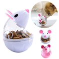 thumbnail image 2 of 2 Pieces Mouse Shape Stand-Up Food Dispenser Food Toy Snack Ball Food Dispenser Interactive Toy For Cats, 2 of 4