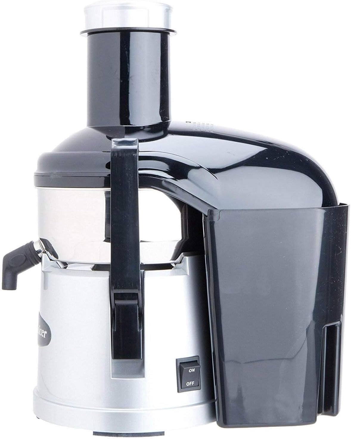 Centaur CMJ330 Mega Mouth Juicer with Extra Large Feed Chute For Larger Portions of Fruits & Vegetables Pulp Ejection with Pulp Catch Bucket- Silver