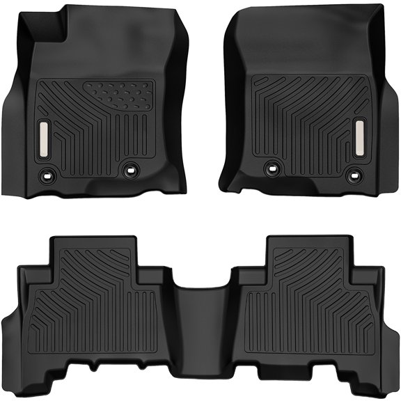 RVNI TPE Rubber Front & Rear for 2013-2022 2023 2024 Toyota 4Runner / 2014-2022 2023 Lexus GX460 Floor Mats Set All-Weather Protection
