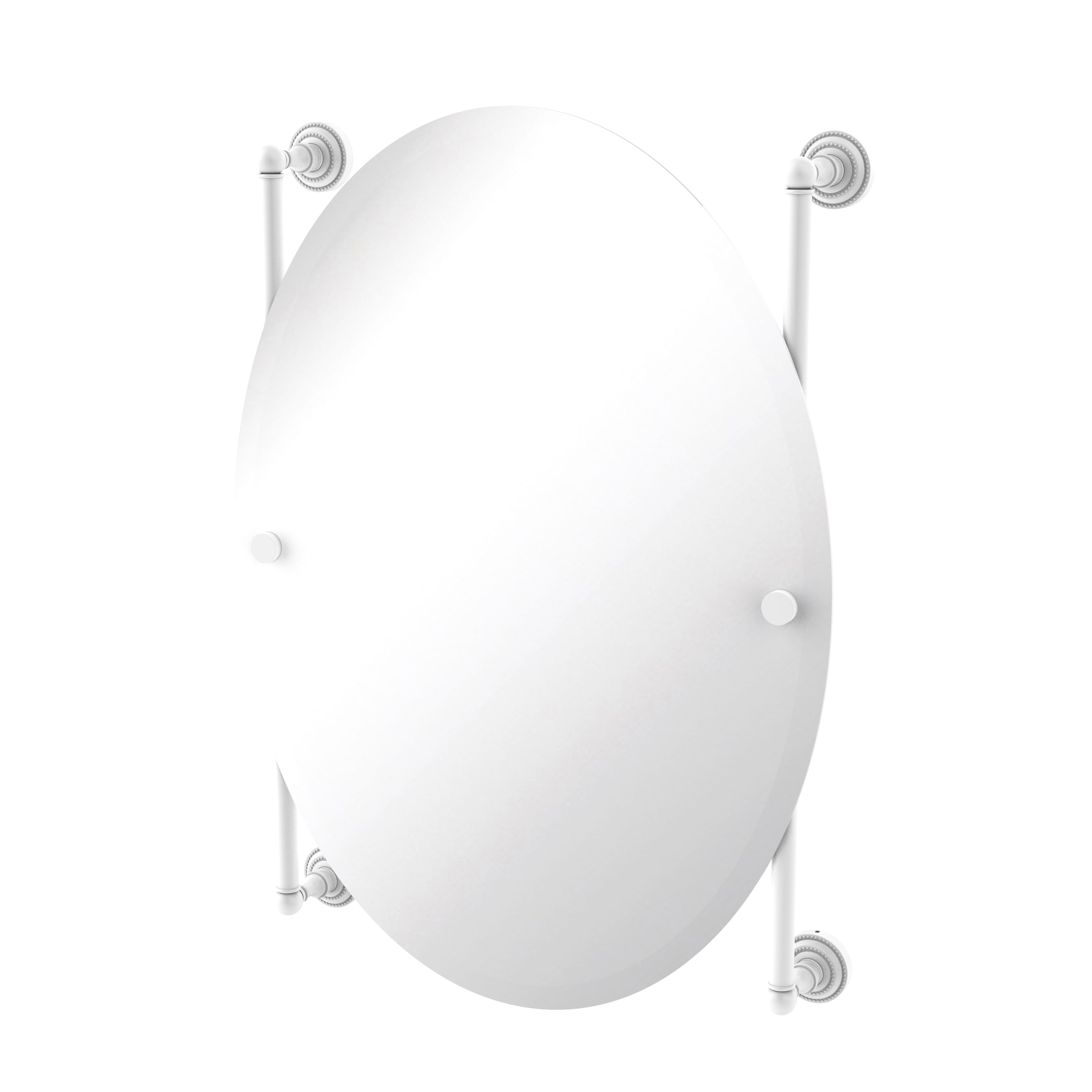 Dottingham Collection Oval Frameless Rail Mounted Mirror