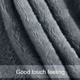 thumbnail image 5 of PiccoCasa All-Season Flannel Fleece, 1 Piece Twin(59' x 78')Blanket, Dark Gray, 5 of 8