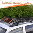 thumbnail image 3 of Ourlova Heavy-Duty Roof Rack 200-Lb Capacity Expandable Roof Basket Powder-Coated Steel Frame for Rustproof Design Compatible with SUVs Trucks and Jeeps for Camping and Off-Roading, 3 of 6