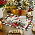 thumbnail image 5 of 4PCS Xmas Trees Snow Pink Christmas Placemats Winter Table Mats E, 5 of 5