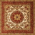 thumbnail image 1 of Ahgly Company Indoor Square Medallion Orange Traditional Area Rugs, 8' Square, 1 of 1