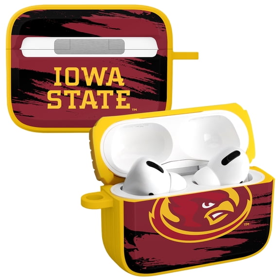 Iowa State Cyclones Paint Stripe HDX Case Cover Compatible with Apple AirPods Pro 1 & 2 by Affinity Bands
