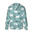 thumbnail image 2 of Picia whiter Snow bear Print Women's Men's UPF 50+ Sun Protection Hoodie Shirt Long Sleeve SPF Fishing Outdoor UV Hiking Lightweight Shirts-3X-Large, 2 of 9