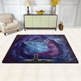 thumbnail image 2 of Dreamtimes Watercolor Cat Galaxy Area Rug 72 x48in Magical Whale Constellation Non-Slip Floor Carpet Comfort Floor Mats Decor for Indoor Living Dining Room and Bedroom Area, 2 of 7