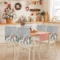 thumbnail image 2 of Christmas Snowman Chair Covers Set of 6 Red Snowman Xmas Trees Snowflakes Grey Chair Back Covers Stretch Removable Washable Slipcovers Protector for Dining Room Kitchen Party Decor, 2 of 5