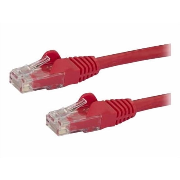 StarTech 8ft CAT6 Ethernet Cable - Red CAT 6 Gigabit Ethernet Wire -250Mhz 100W PoE RJ45 UTP Network Patch Cord Snagless with Strain Relief (N6PATCH8RD)
