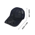 thumbnail image 2 of BUDAO00 Solar USB Rechargeable Fan Hat, Summer Breathable Mesh Baseball Cap with Detachable Brim Fan for Fishing, Gardening, Hiking, Camping, Travel and Yard Work (Black), 2 of 5
