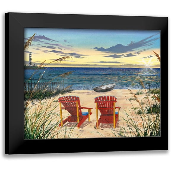 Westmoreland, Scott 14x12 Black Modern Framed Museum Art Print Titled - Outer Banks Sunrise