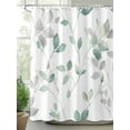 thumbnail image 2 of Fsddascl Green Branches Leaves Shower Curtain Set - 60" x 72" Washable Bathtub Curtain with 12 Hooks, Spring Summer Botanical Pastoral Waterproof Fabric Stall Shower Curtains for Bathroom/Bathtub, 2 of 6