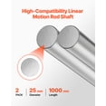 thumbnail image 2 of VEVOR 2PCS Linear Motion Rod, 25 mm x 1000 mm (0.98 x 39.4 in), SFC25 Carbon Steel Linear Rod Shaft, Anti Rust and High Precision, High Hardness Shaft, for Cutting Grinding Milling Drilling Machine, 2 of 9