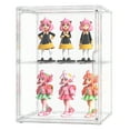thumbnail image 2 of Gamic Large Acrylic Figure Display Case 2 Tier Adjustable Display Case for Collectibles with Magnetic Door Clear Stackable Display Box for Figures Showcase, 3 Pack, 2 of 4
