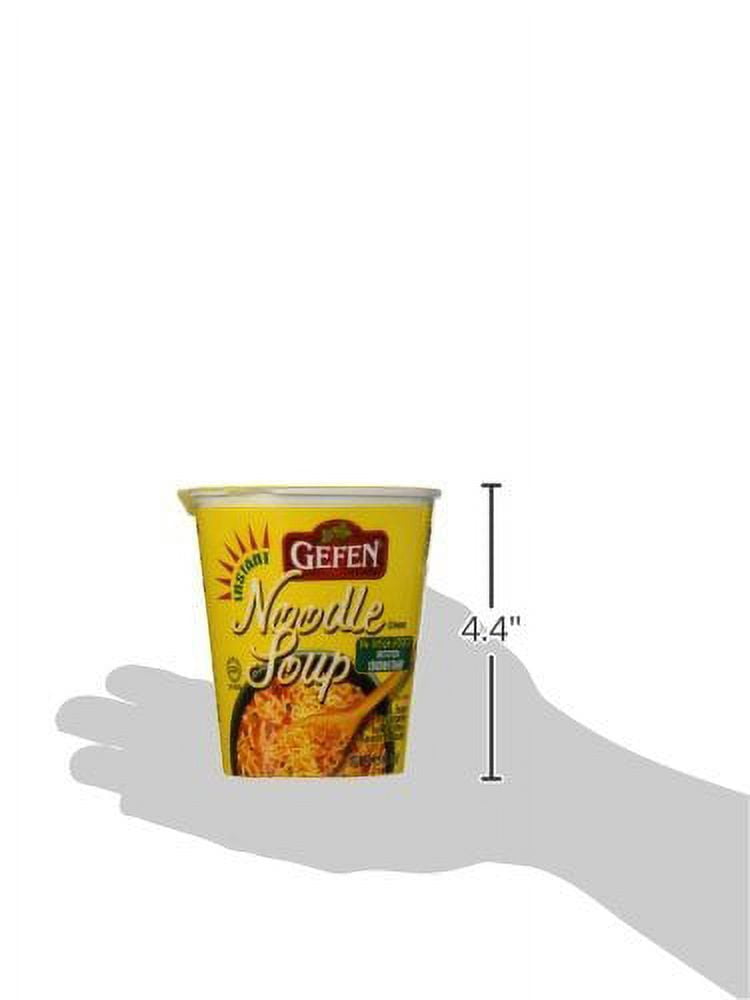 Gefen Instant Noodle Soup Cup 2.3oz 12 pack No MSG, Chicken Soup Flavor