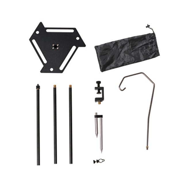 Portalámparas para acampar Soporte de lámpara de aleación de aluminio para acampar soporte de luz colgante para senderismo al aire libre Hugtrwg Para estrenar