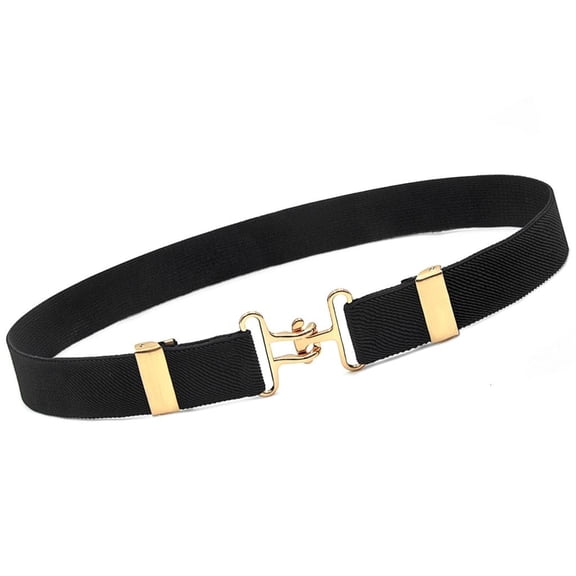 Giaone Soft Elastic Kids Belt With Metal Hook Buckles Flexible Waistband Stretch Belt