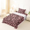 thumbnail image 3 of spefrowx Cheetah Print Bow Twin Sheets for Women, Fashion Pink Brown Polkadots Bedding, 3pcs, 1 Flat Sheet, 1 Fitted Sheet and 1 Pillowcase, 3 of 6
