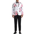 thumbnail image 2 of CHAQUETAS DEPORTIVAS FLORALES INSPIRE CHIC PARA HOMBRES, BLAZERS IMPRESOS CON FLORES DE AJUSTE SLIM PARA FIESTAS Y PROMOCIONES, L BLANCO, 2 of 6