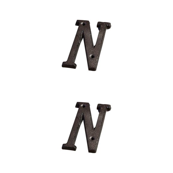 Wosthever Letras de Metal para casa, placa de puerta de decoración de hierro impecable, aplicación amplia, duradera y resistente al óxido B17--N 2Conjunto