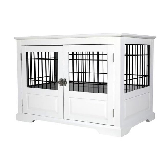 Noahs Ark Fairview Stylish 3-Door 43.20" Metal Indoor Crate for Dogs & Cats with Removable Tray