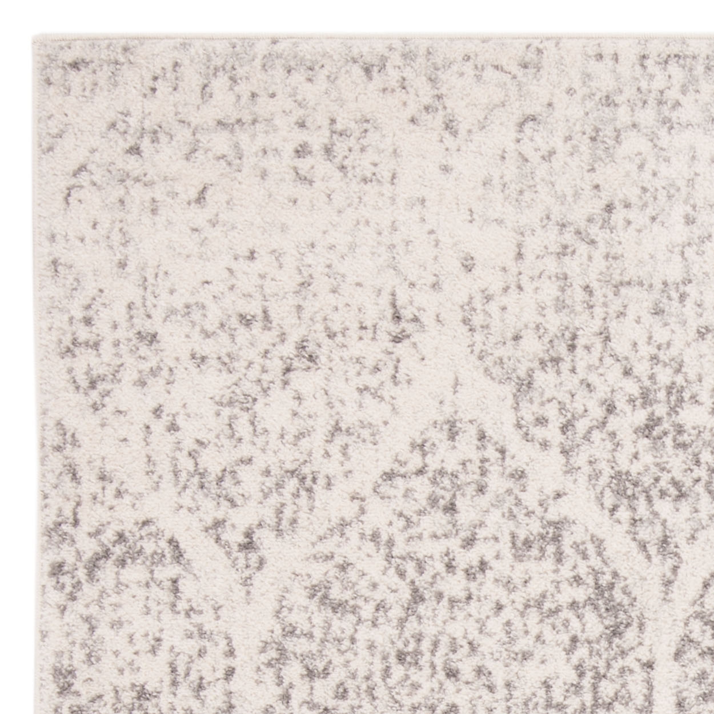 SAFAVIEH Madison Leighton Geometric Area Rug, Ivory/Silver, 6'7" x 6'7" Square