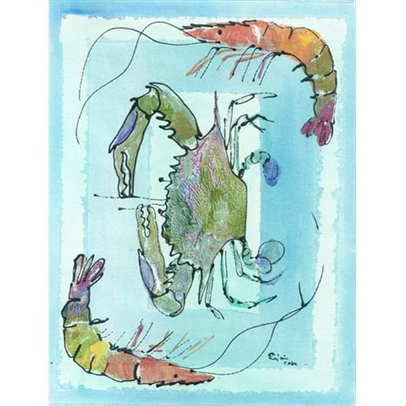 11 x 15 in. Crab Flag Garden Size