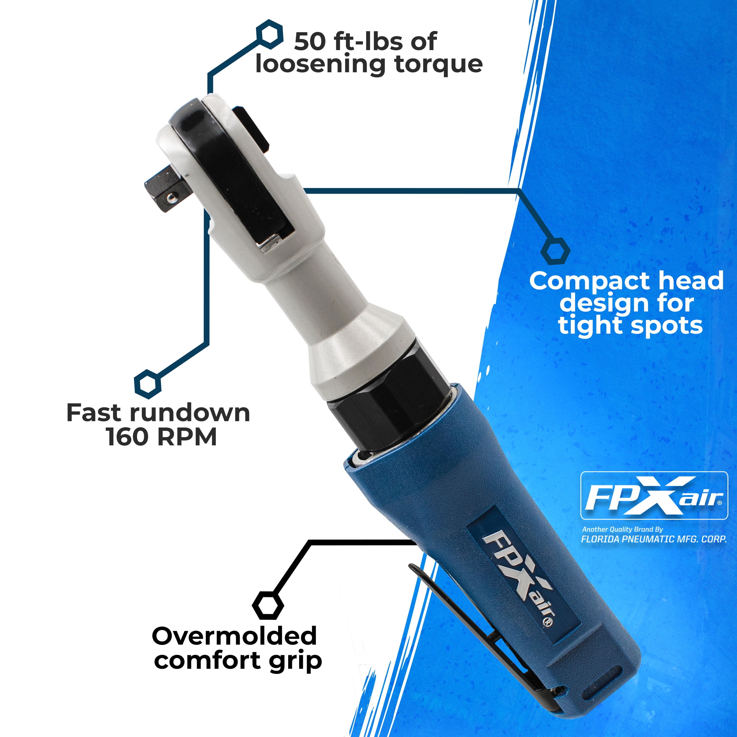 FPX-AIR 1/2" Impact & 3/8" Ratchet Kit: FPX-135K, Impact Wrench & Ratchet Wrench, Automotive Power Tools, Garage Air Tools