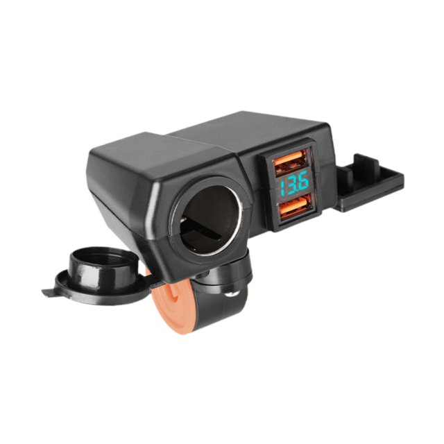 Cargador USB genérico para motocicleta Cargador de teléfono para motocicleta para ciclismo Luz azul
