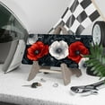 thumbnail image 3 of Red and White Poppy Pattern Front License Plate, Metal License Plate, Funny Standard Plates Personalized Novelty Decorative For Men/Women/Boys/Girls Car 6×12 Inch, 3 of 6