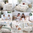 thumbnail image 5 of Queen 4 Piece Bedding Set Ocean Coral Starfish Shell Soft Breathable Duvet Cover and Pillowcase, Marine Theme on Beige Plaid Duvet Cover Set Bed Sheets for Bedroom Dormitory Guest Room, 5 of 9