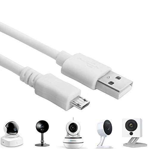 Micro USB Charging Cable for Security Camera, Long USB to Micro USB Power Cable Compatible with WyzeCam, YI Camera, NestCam, Furbo Dog, Blink Camera, Netvue, KasaCam, More Security